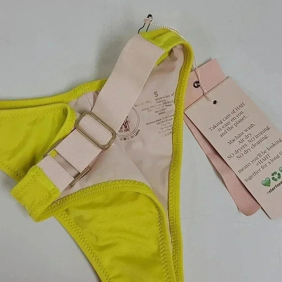 We are HAH bare Bones Neon yellow adjustable Bikini - Picture 7 of 10